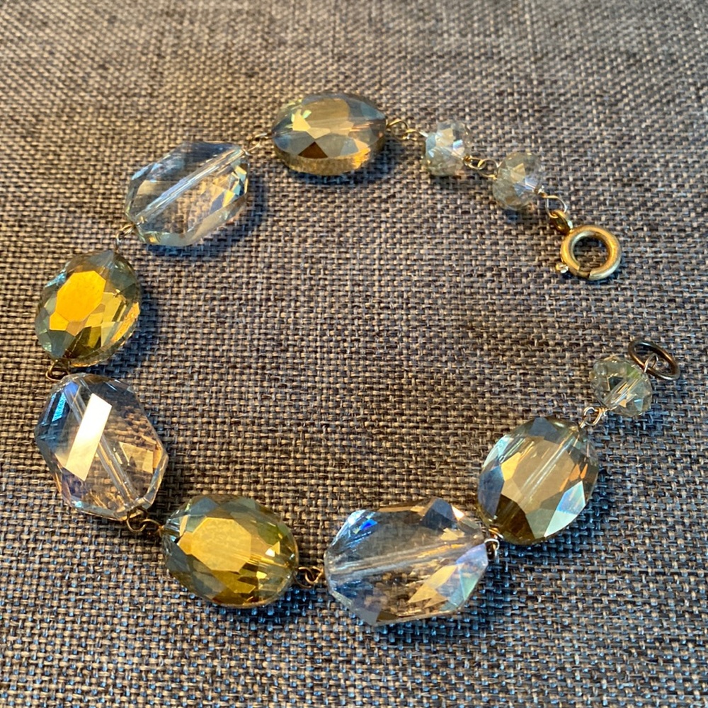 Vintage 14k GF Crystal Bracelet
